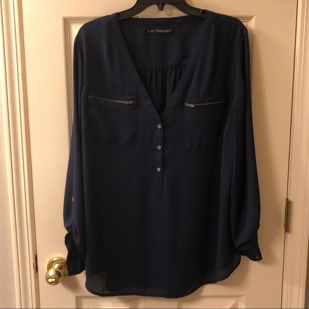 Navy Blue Maurice’s plus size 2 blouse